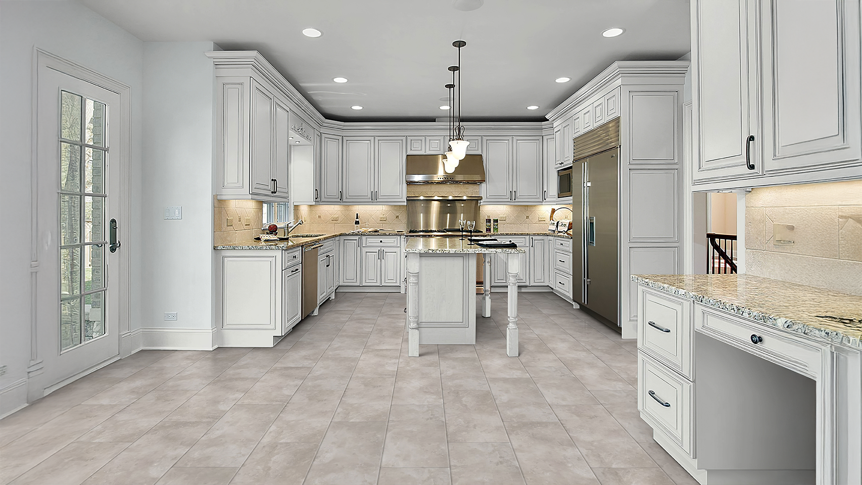 Hybrid Flooring: Tough, Stable, Modern torlys rs rt fmp748 rigidtile modena kitchen