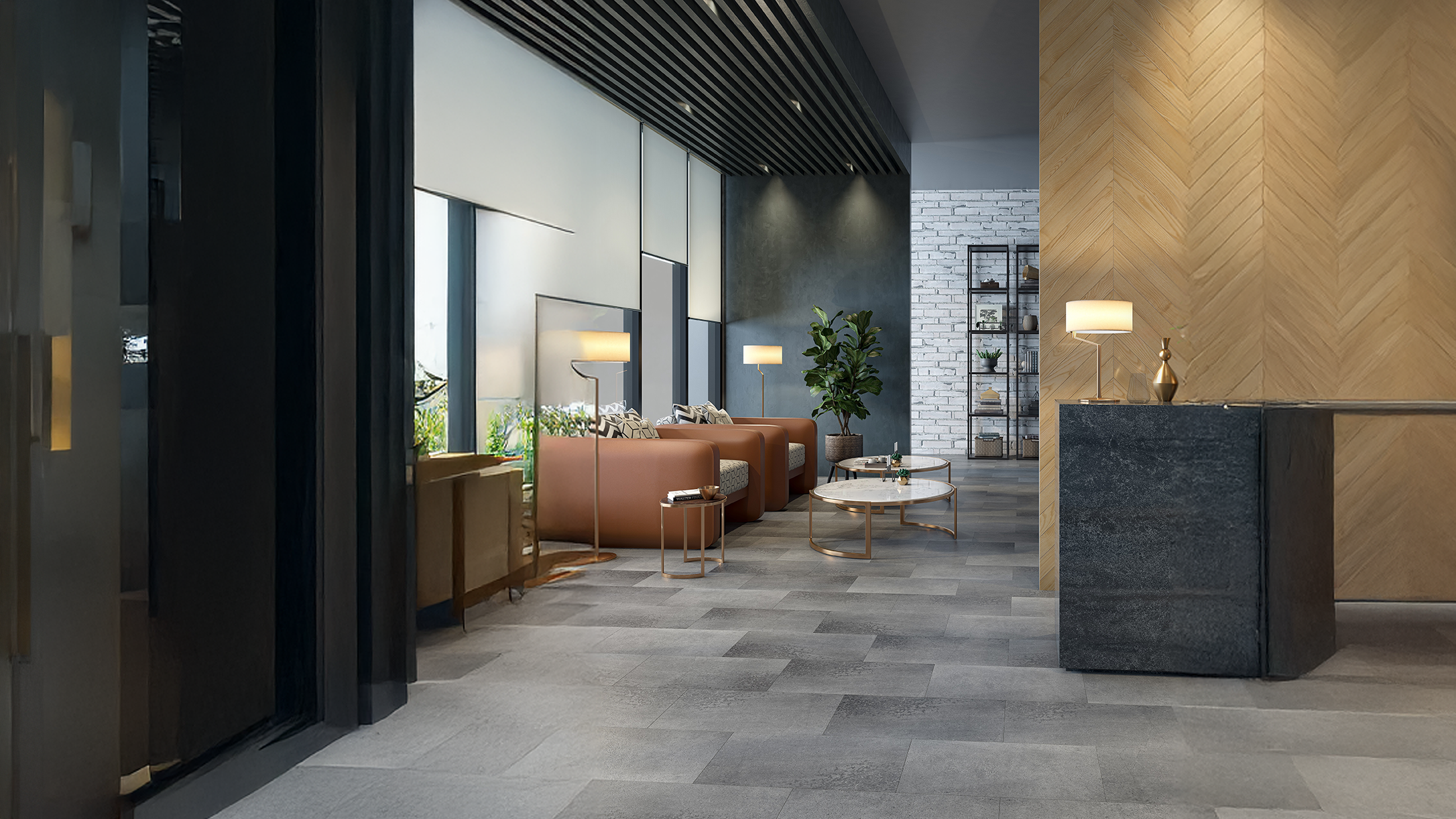 Hybrid Flooring: Tough, Stable, Modern torlys rigidtile firm designer industrial